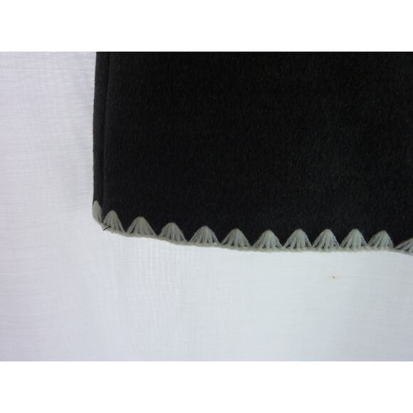 NWT Commense Gray Felt Mini Skirt White Trim Size S - Picture 2 of 5